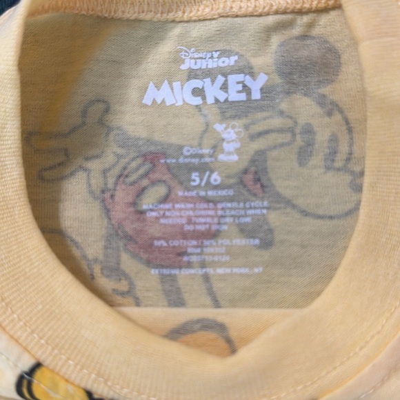 Disney Mickey Mouse  Kids T-Shirt Yellow NWOT - Picture 2 of 3